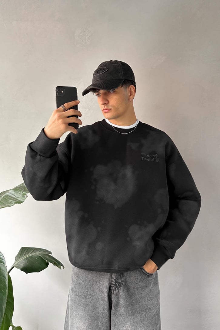 Bulut Desenli Oversize Sweatshirt