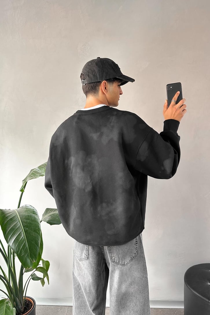 Bulut Desenli Oversize Sweatshirt