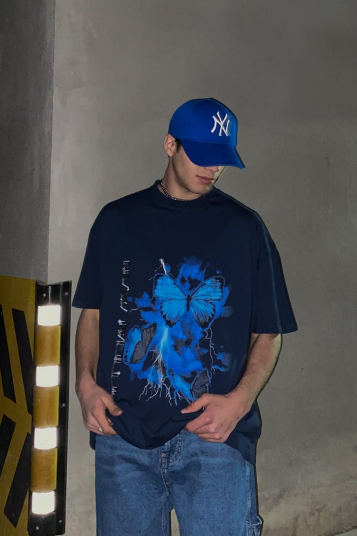 Butterfly Effect Front Printed Oversize Tee