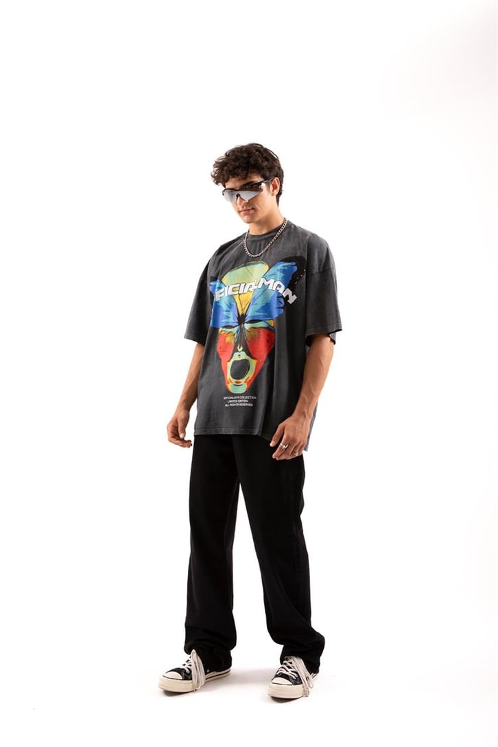 Butterfly Official Baskılı Oversize Tişört