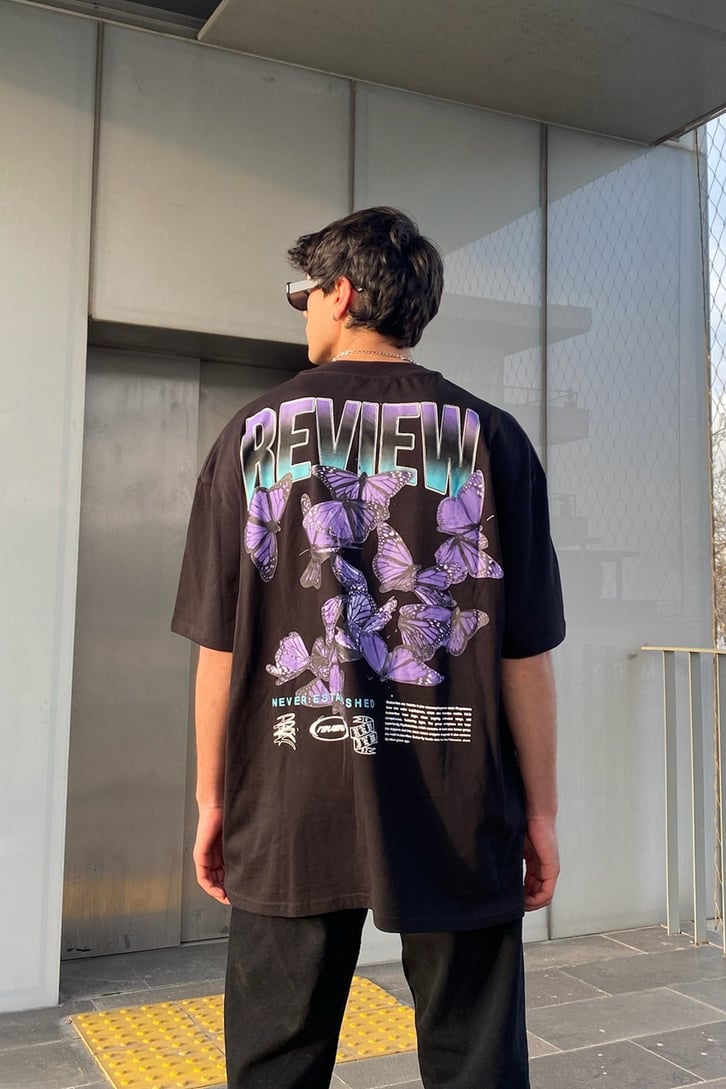 Butterfly Oversize Printed Tshırt