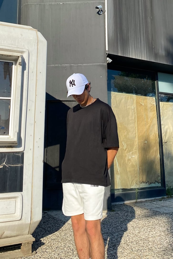 Butterfly Sırt Baskılı Siyah Oversize Tshirt