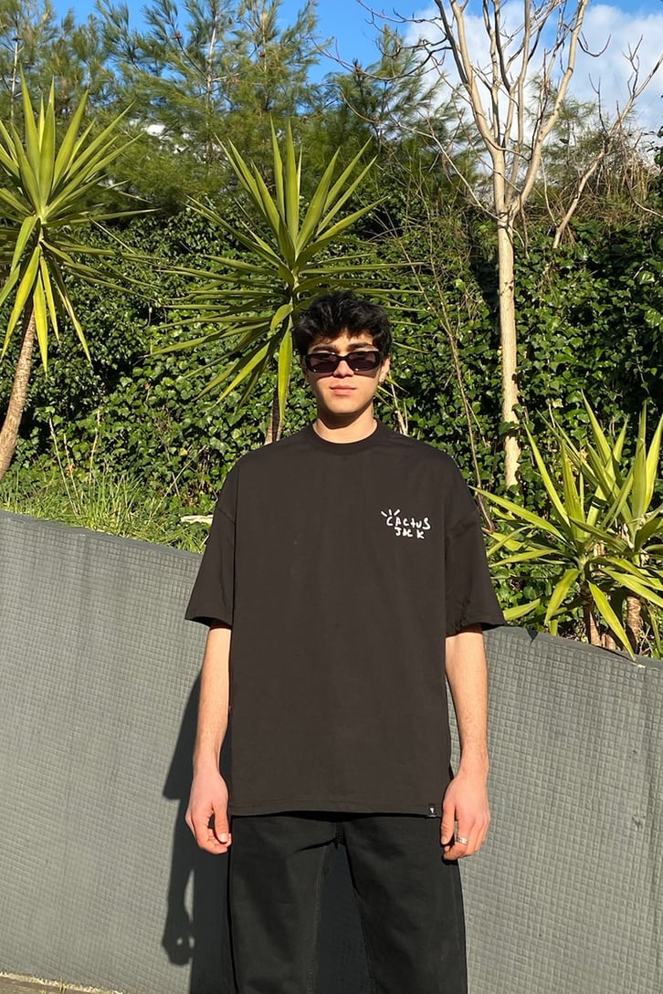 Cactus Jack Oversize Siyah Tshirt