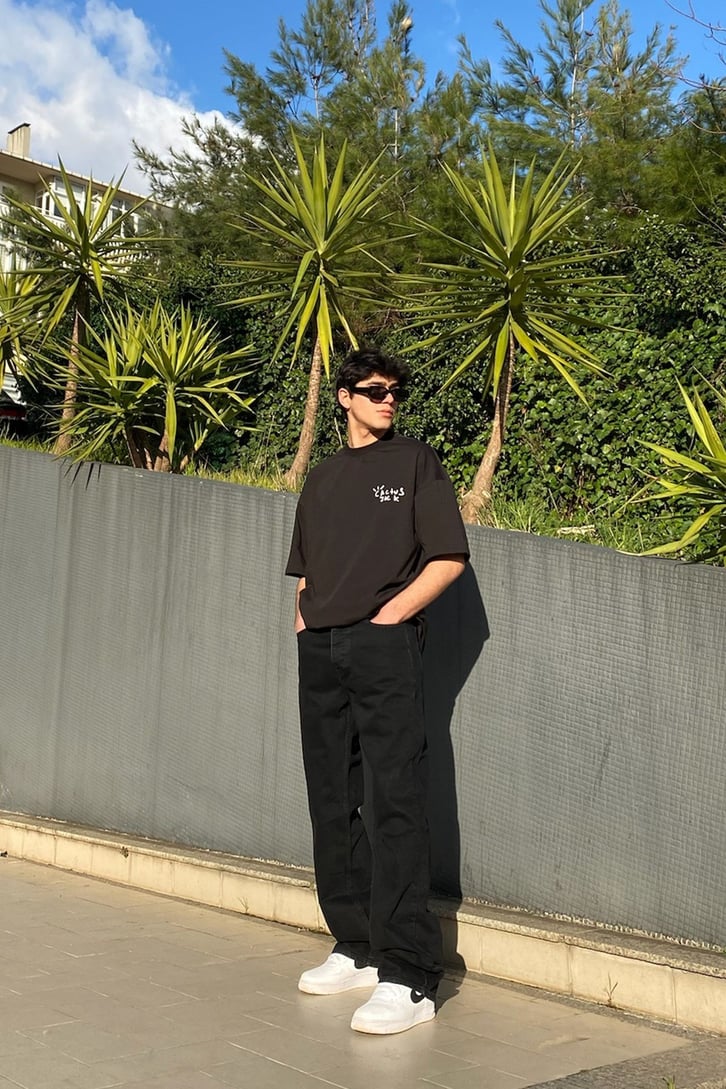 Cactus Jack Oversize Siyah Tshirt
