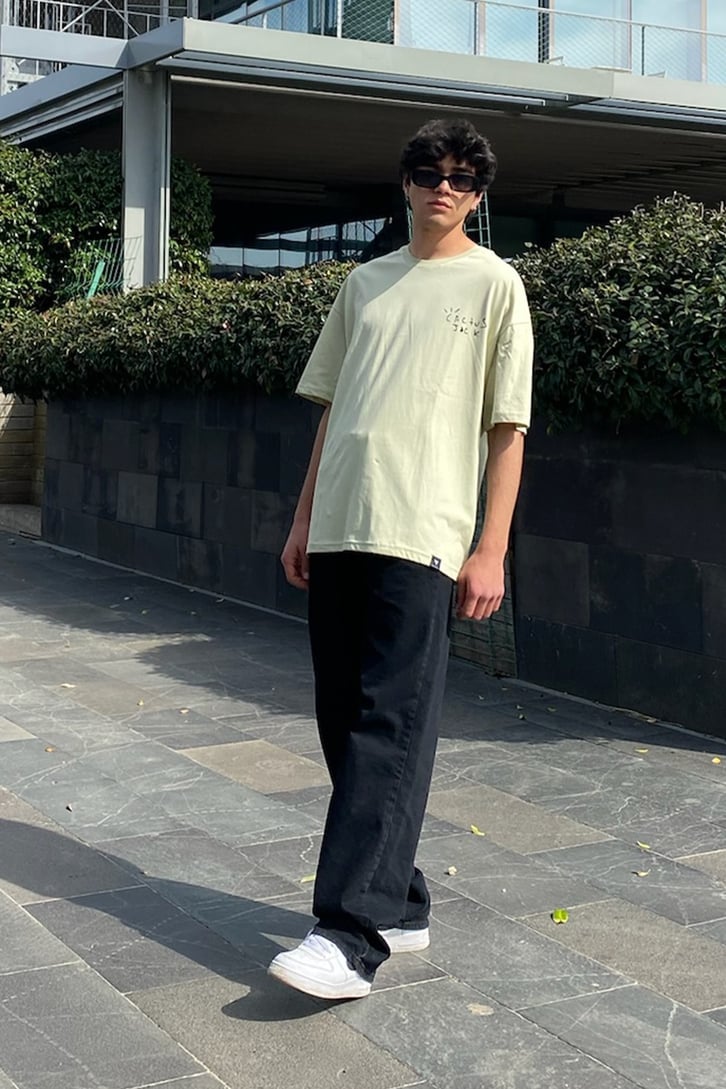 Cactus Jack Sırt Baskılı Oversize Tshirt