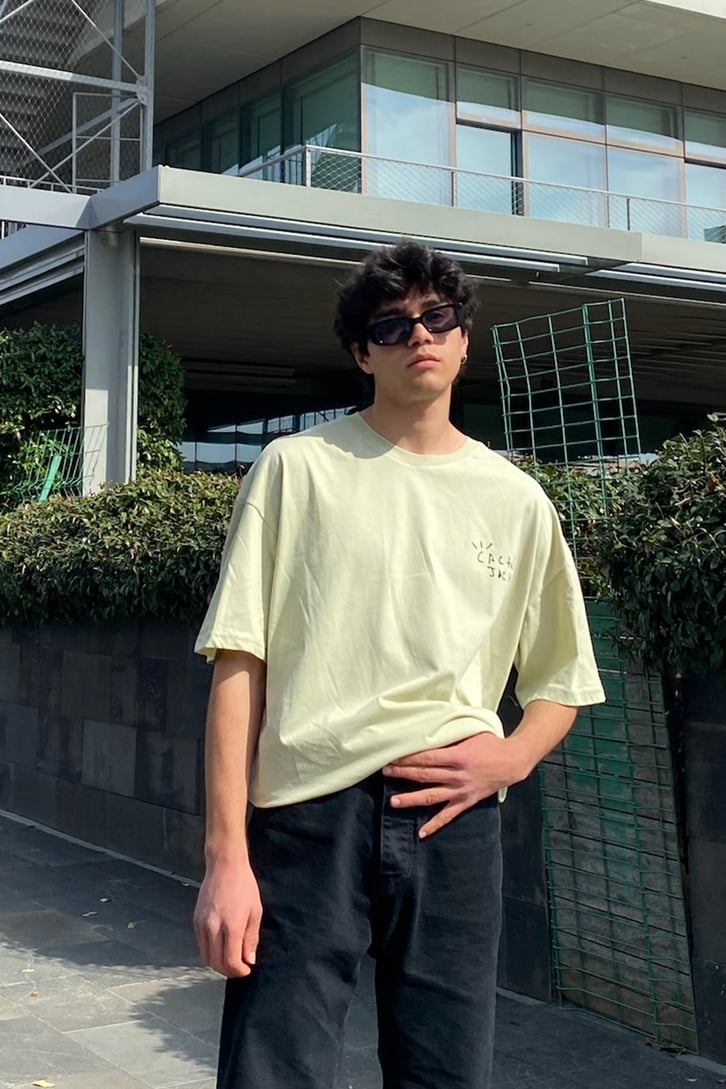 Cactus Jack Sırt Baskılı Oversize Tshirt