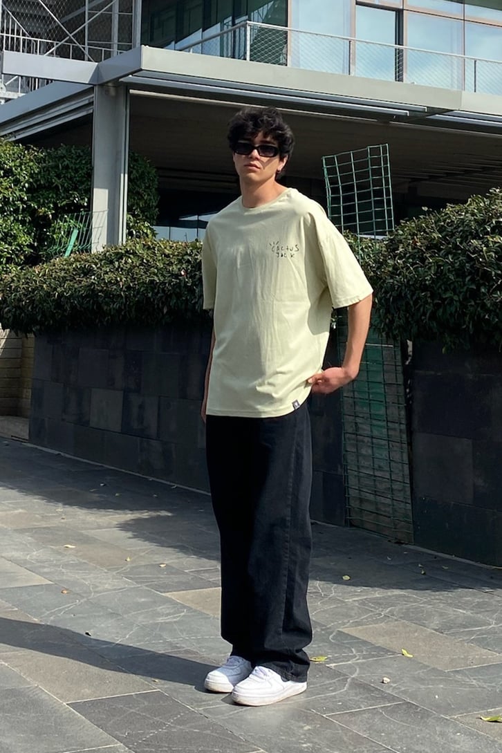 Cactus Jack Sırt Baskılı Oversize Tshirt