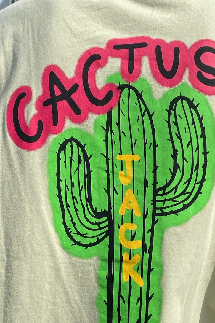 Cactus Jack Sırt Baskılı Oversize Tshirt
