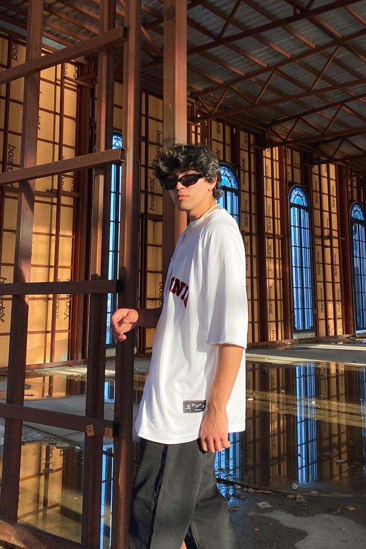 California Baskılı Oversize Forma