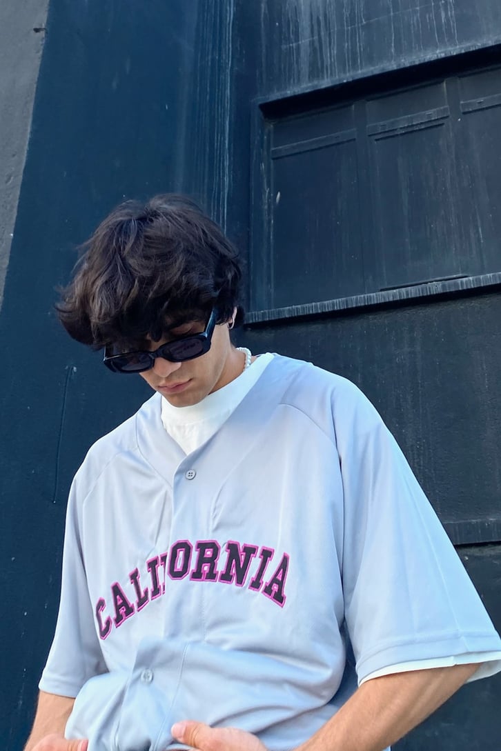 California Baskılı Oversize Forma