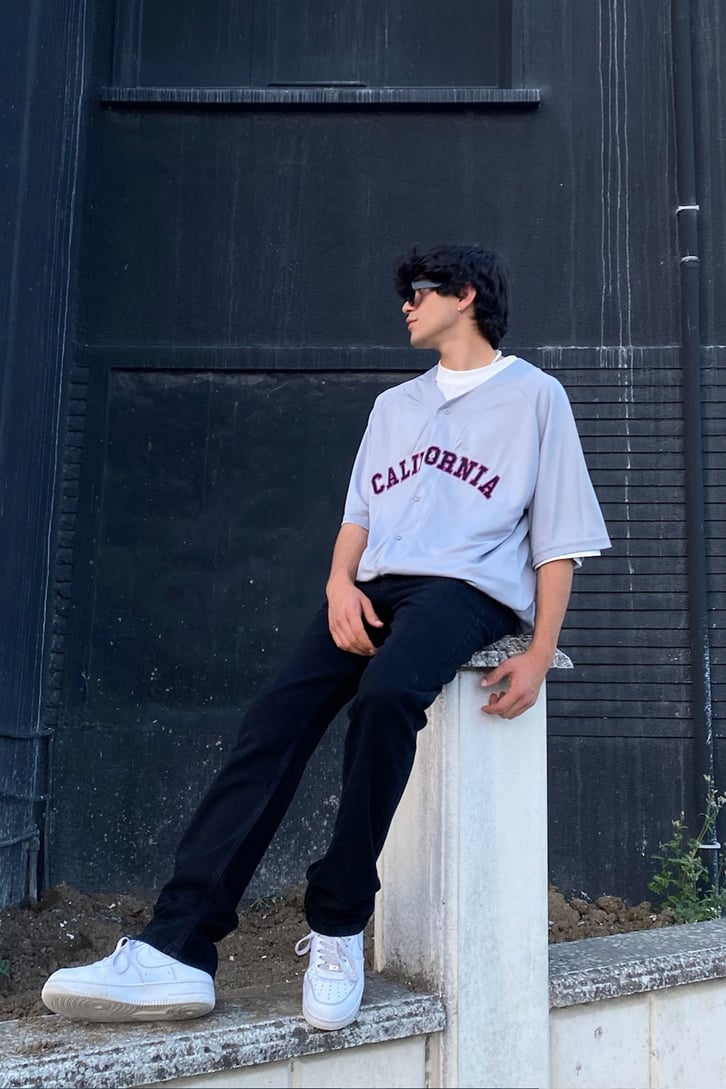 California Baskılı Oversize Forma