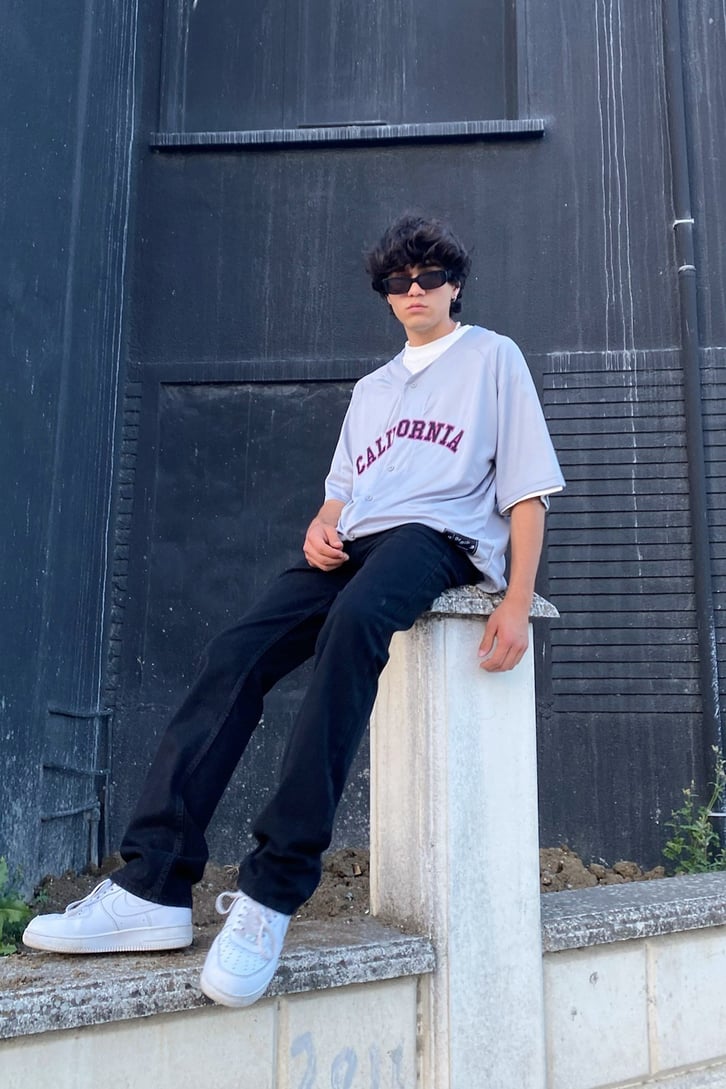 California Baskılı Oversize Forma