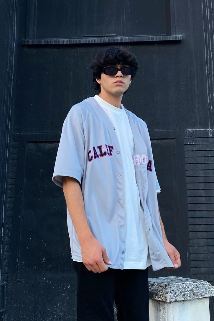 California Baskılı Oversize Forma