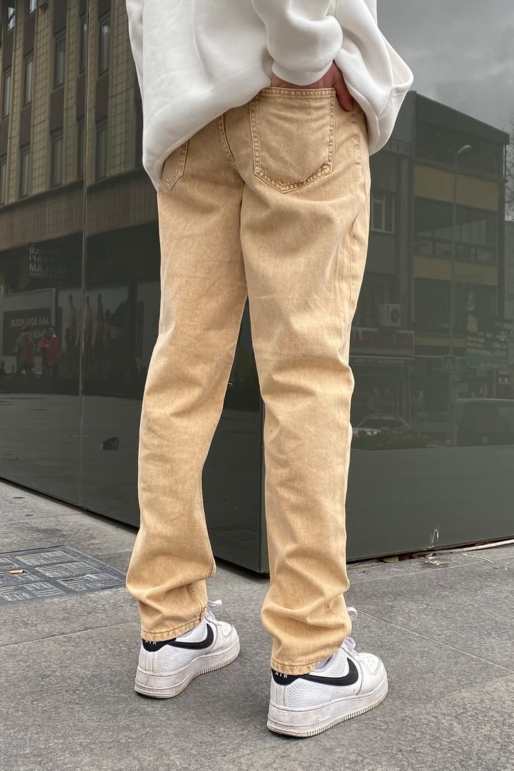 Camel Color Premium Losse Fit Jean