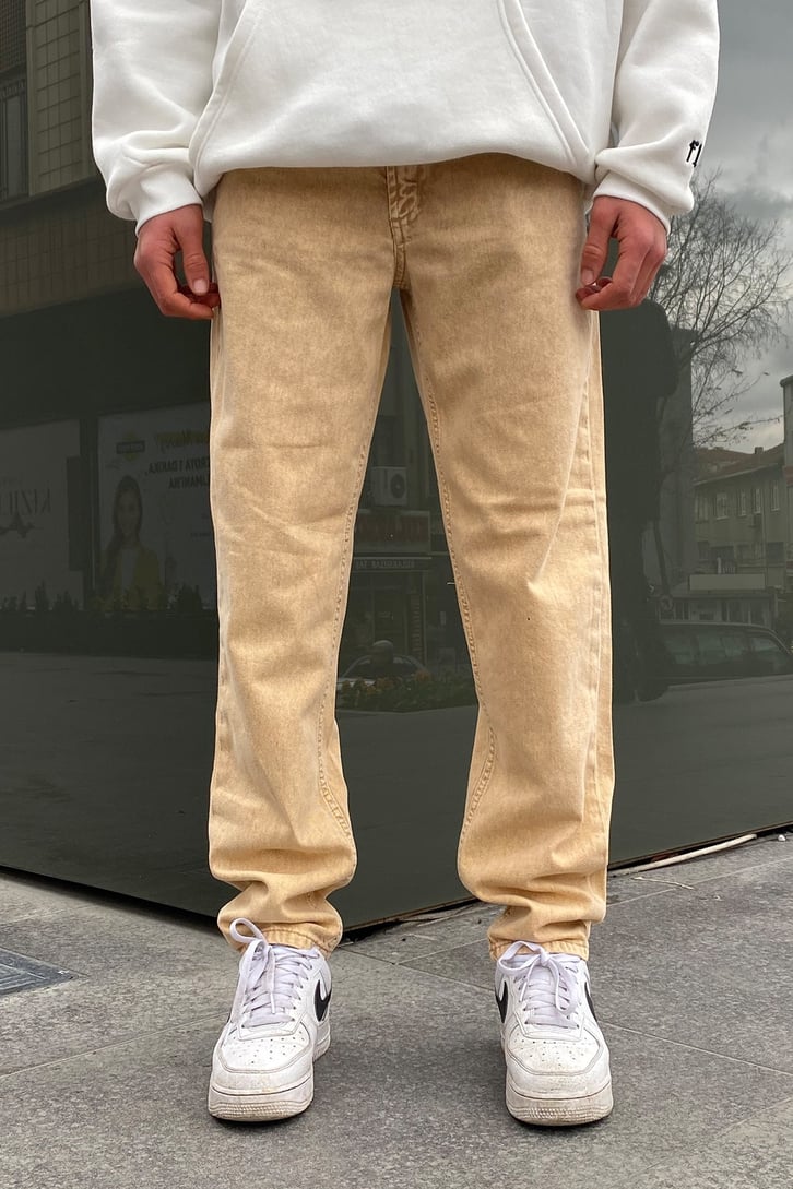 Camel Color Premium Losse Fit Jean