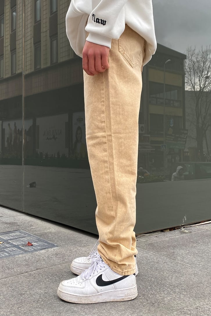 Camel Color Premium Losse Fit Jean