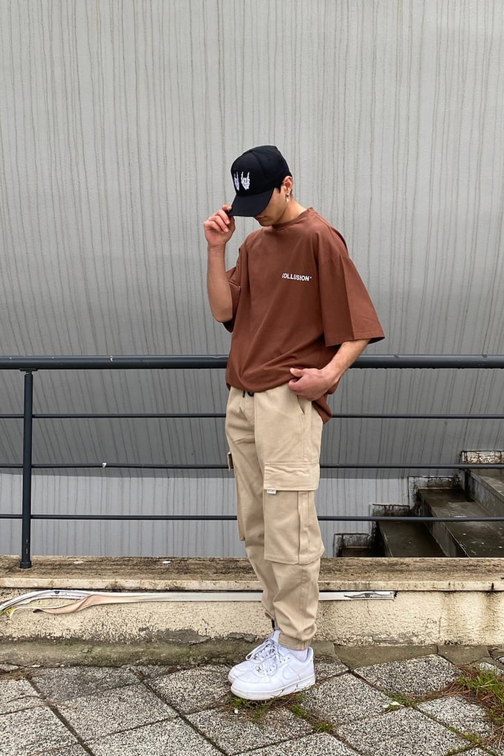 Cargo Pocket Beige Jogger Pant
