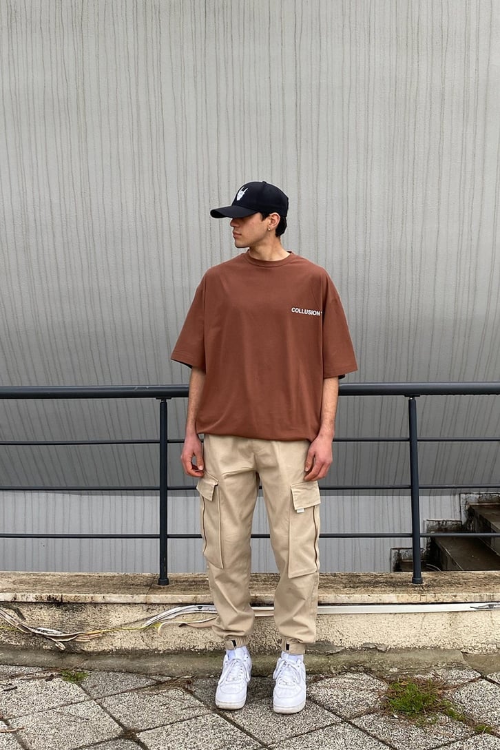 Cargo Pocket Beige Jogger Pant