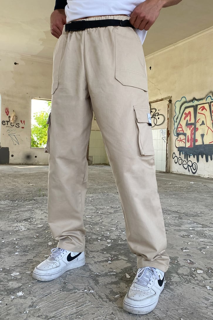 Cargo Pocket Cream Pant
