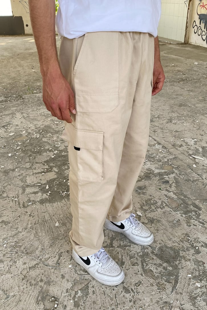 Cargo Pocket Cream Pant