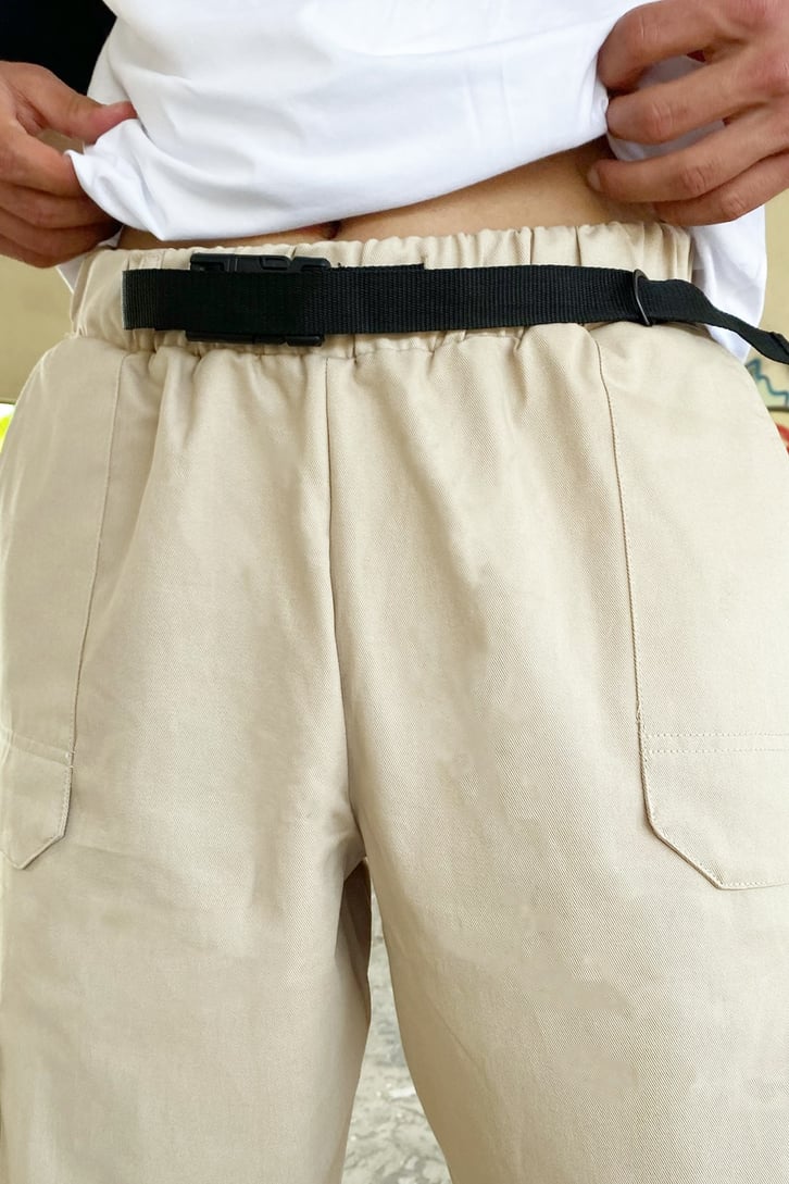 Cargo Pocket Cream Pant