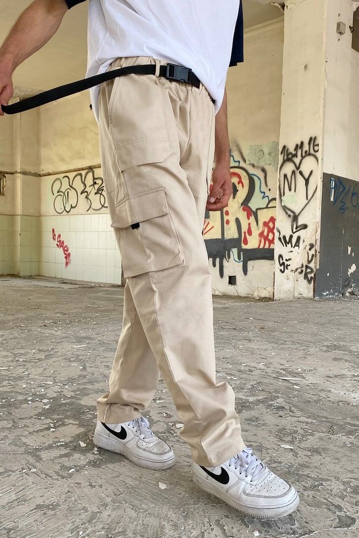 Cargo Pocket Cream Pant