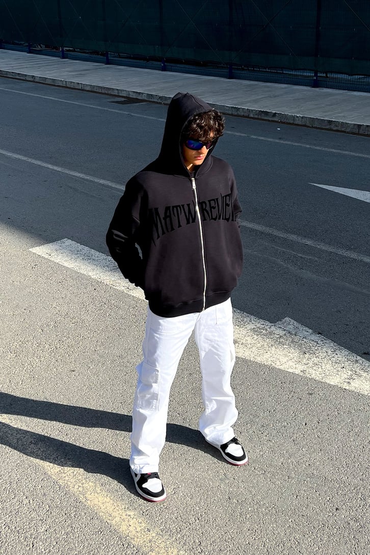 Cargo Pocket Ekru Baggy Jean