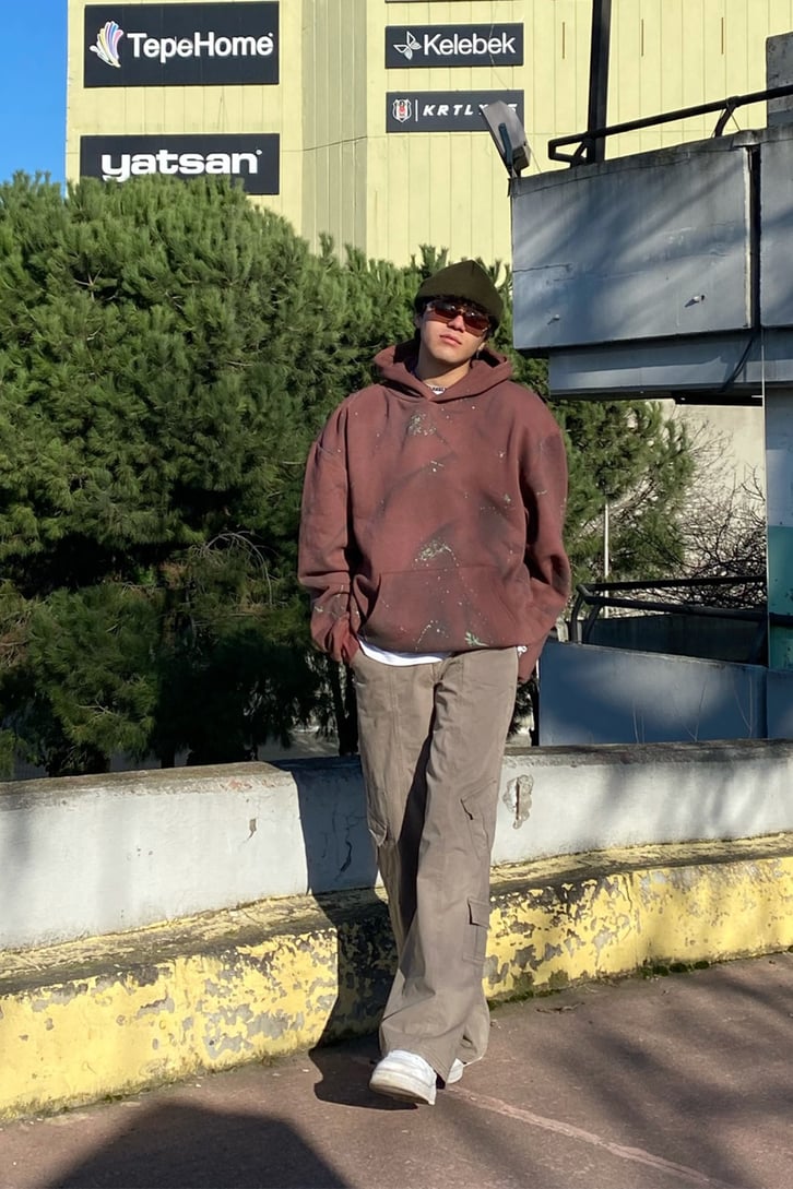 Cargo Pocket Extra Baggy Khaki Pants