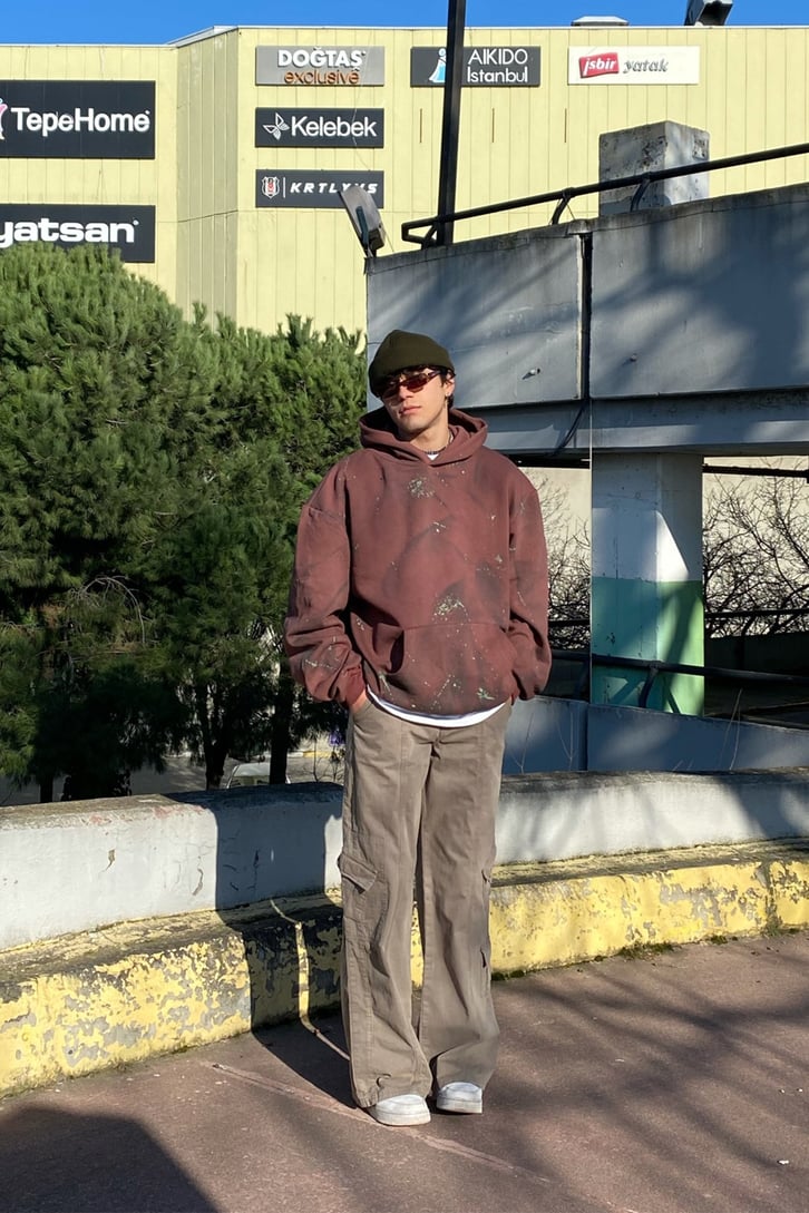 Cargo Pocket Extra Baggy Khaki Pants