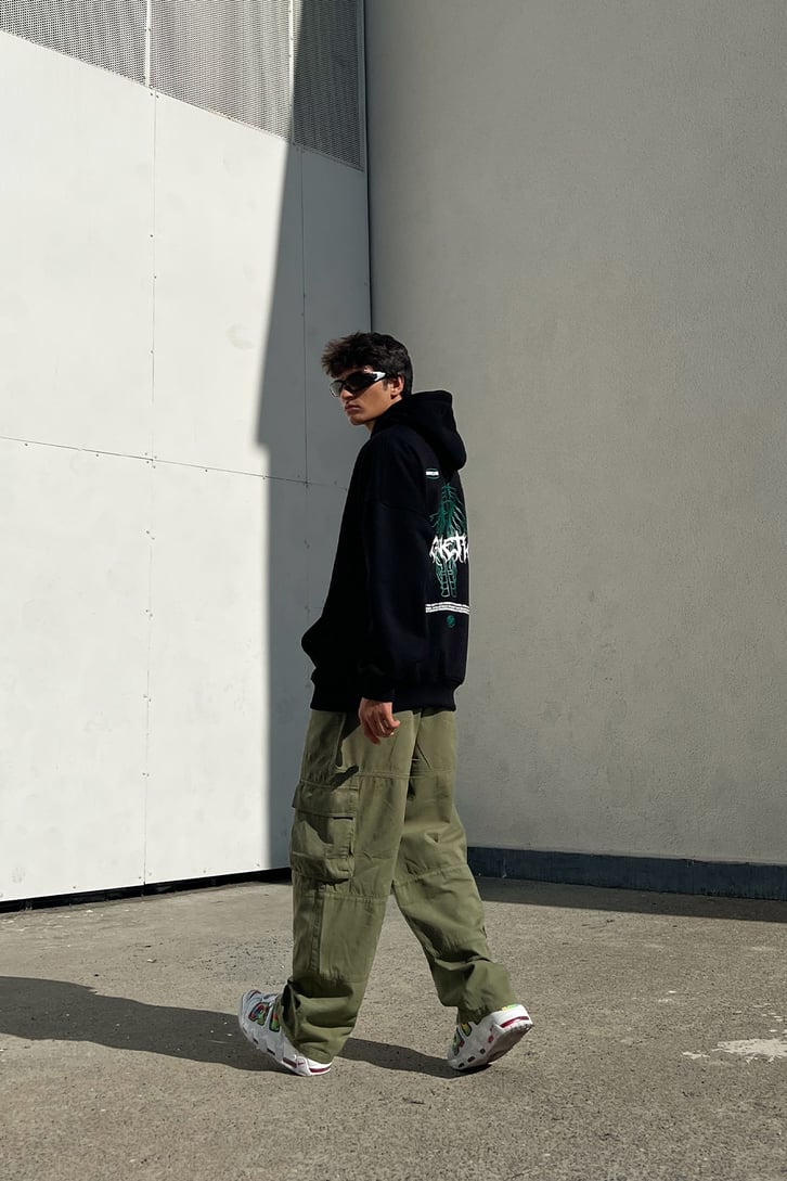 Cargo Pocket Haki Baggy Pantolon