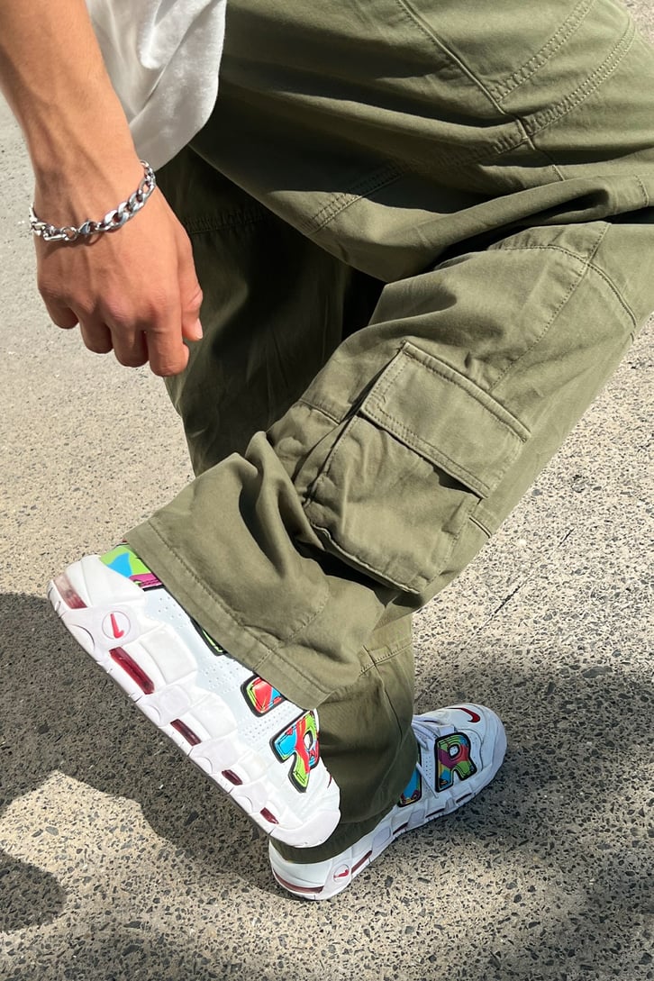 Cargo Pocket Haki Baggy Pantolon