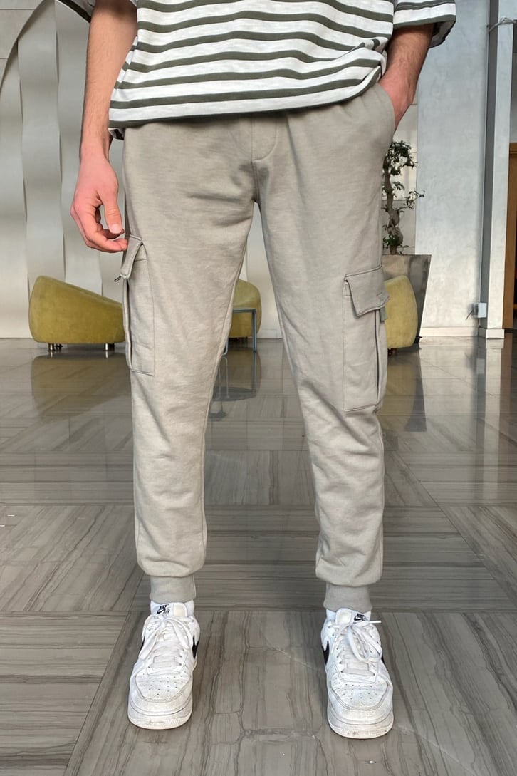 Cargo Pocket Khaki Jogger Pant