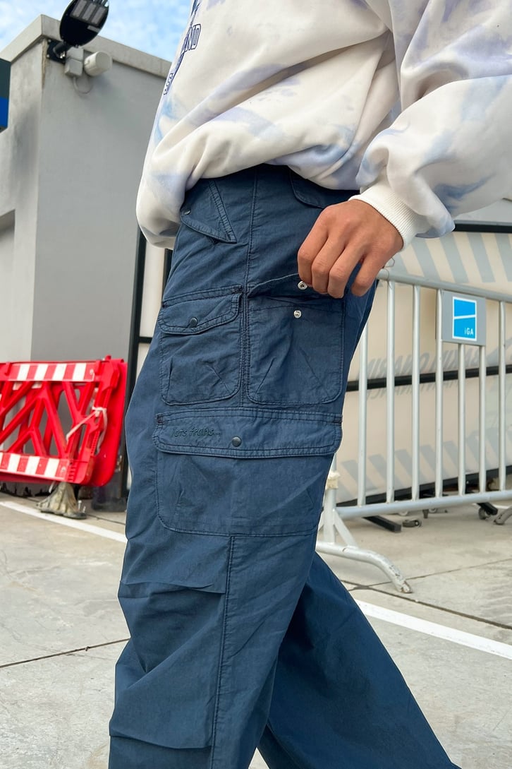 Cargo Pocket Lacivert Baggy Pantolon