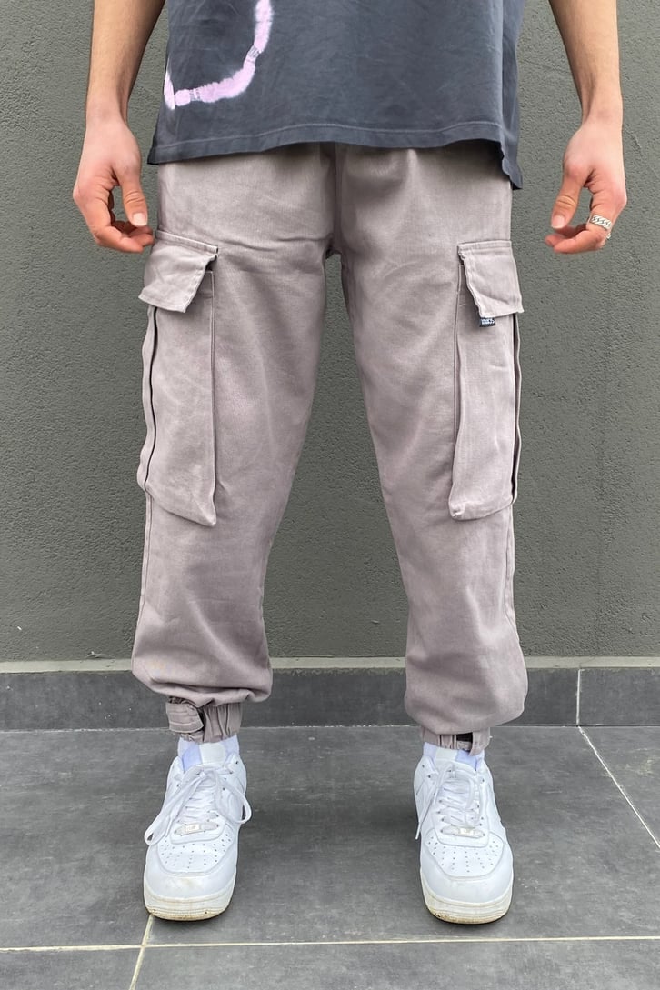 Cargo Pocket Light Gray Jogger Pant