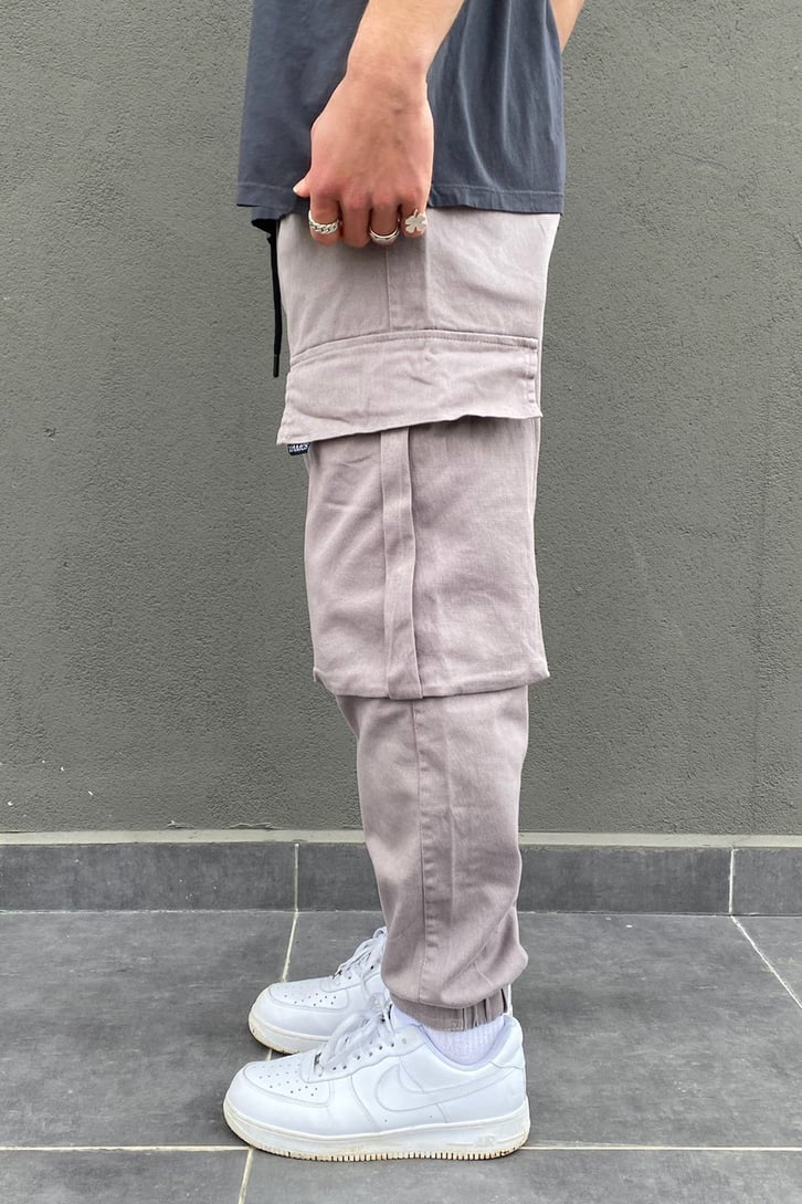 Cargo Pocket Light Gray Jogger Pant