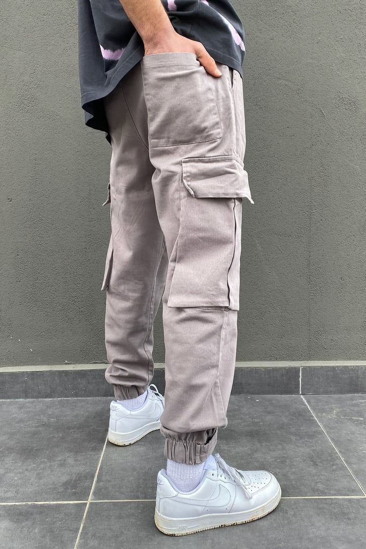 Cargo Pocket Light Gray Jogger Pant