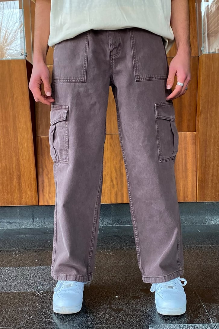 Cargo Pocket Pastel Brown Baggy Pant