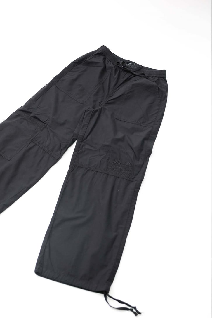 Cargo Pocket Siyah Pantolon
