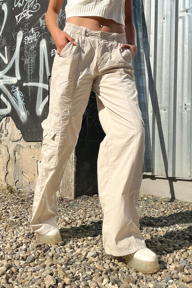 Cargo Pocket Taş Rengi Baggy Pantolon