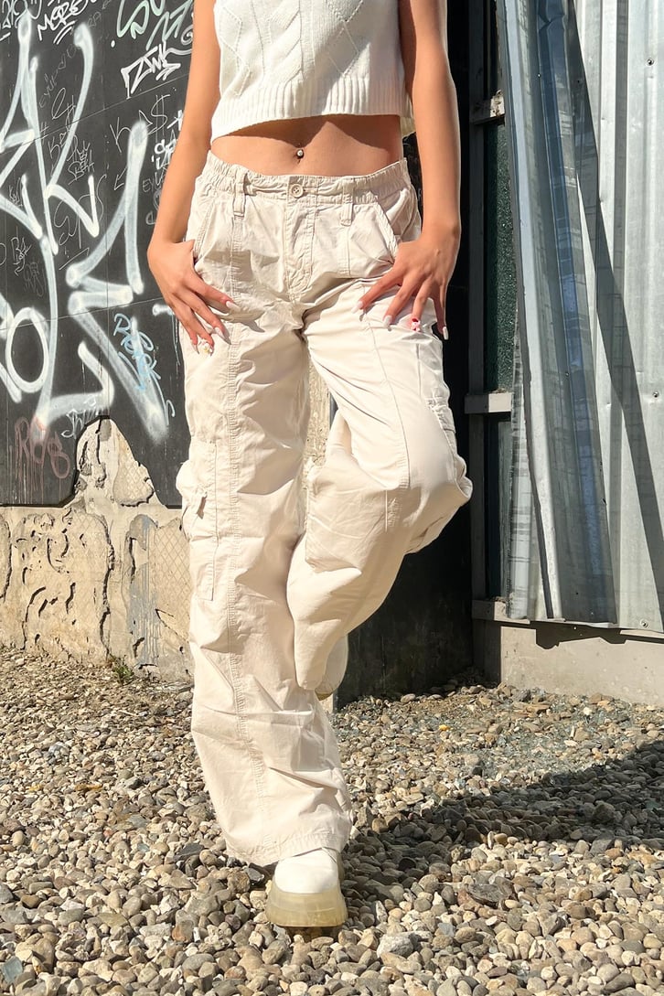 Cargo Pocket Taş Rengi Baggy Pantolon
