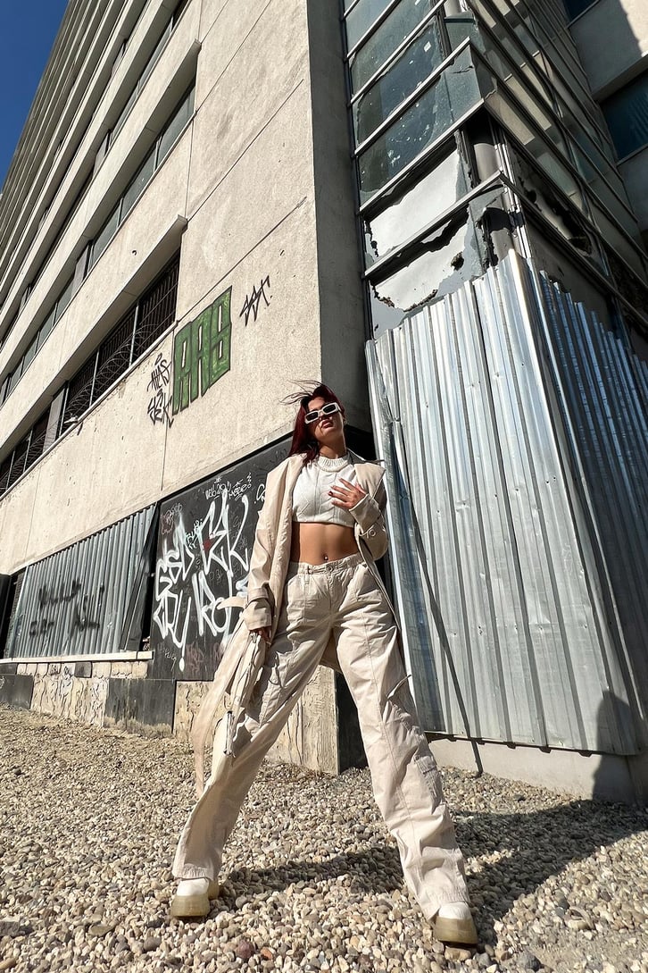 Cargo Pocket Taş Rengi Baggy Pantolon