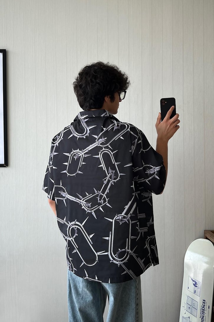 Catena Kısa Kol Oversize Gömlek