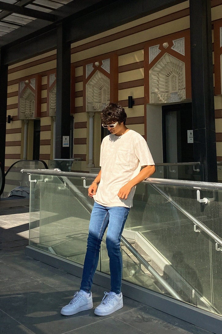 Cep Detay Basic Oversize Tshirt