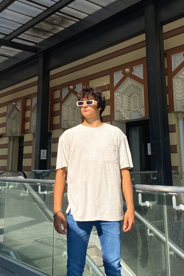 Cep Detay Basic Oversize Tshirt
