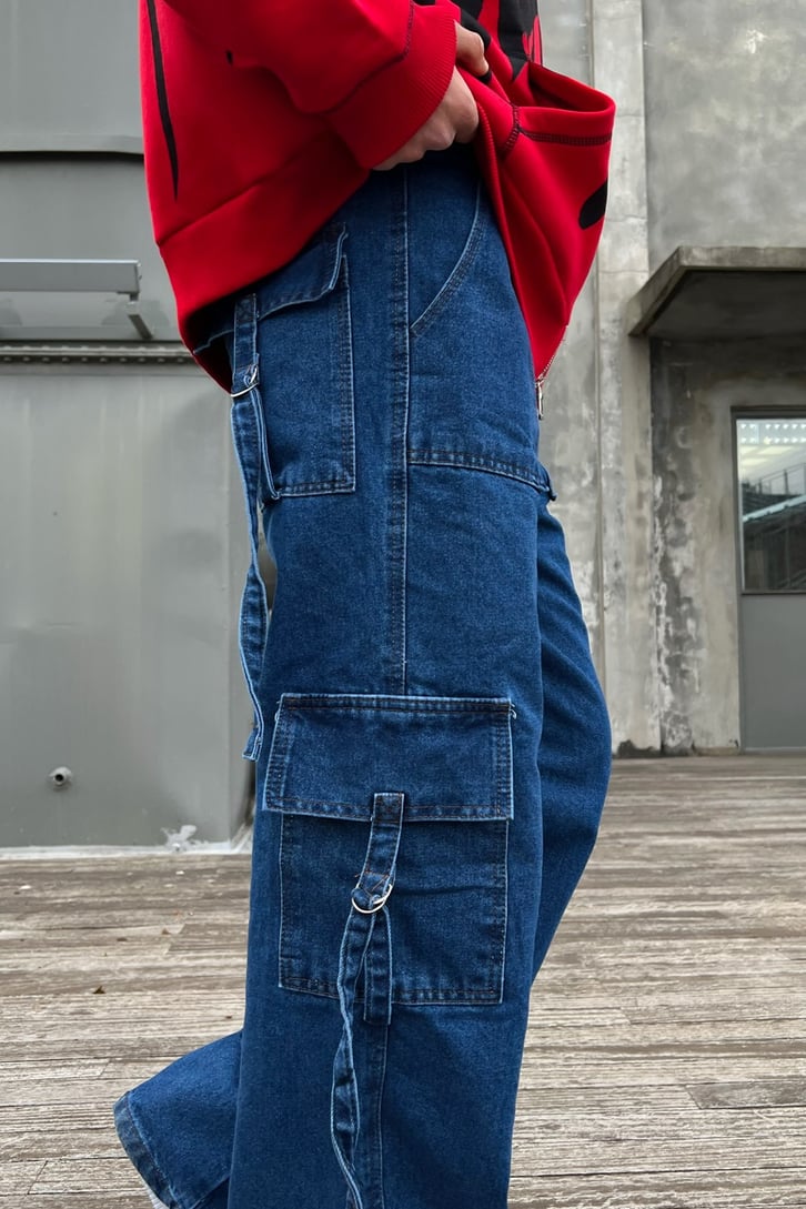 Cep Detaylı Baggy Jean