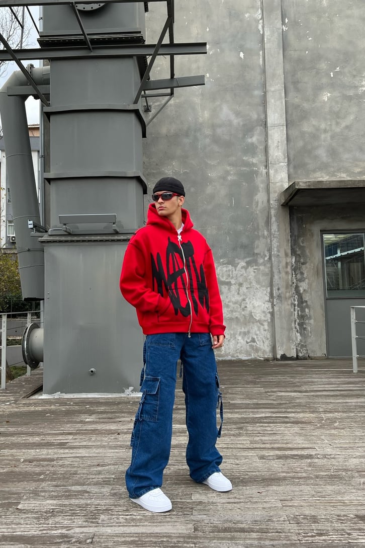 Cep Detaylı Baggy Jean