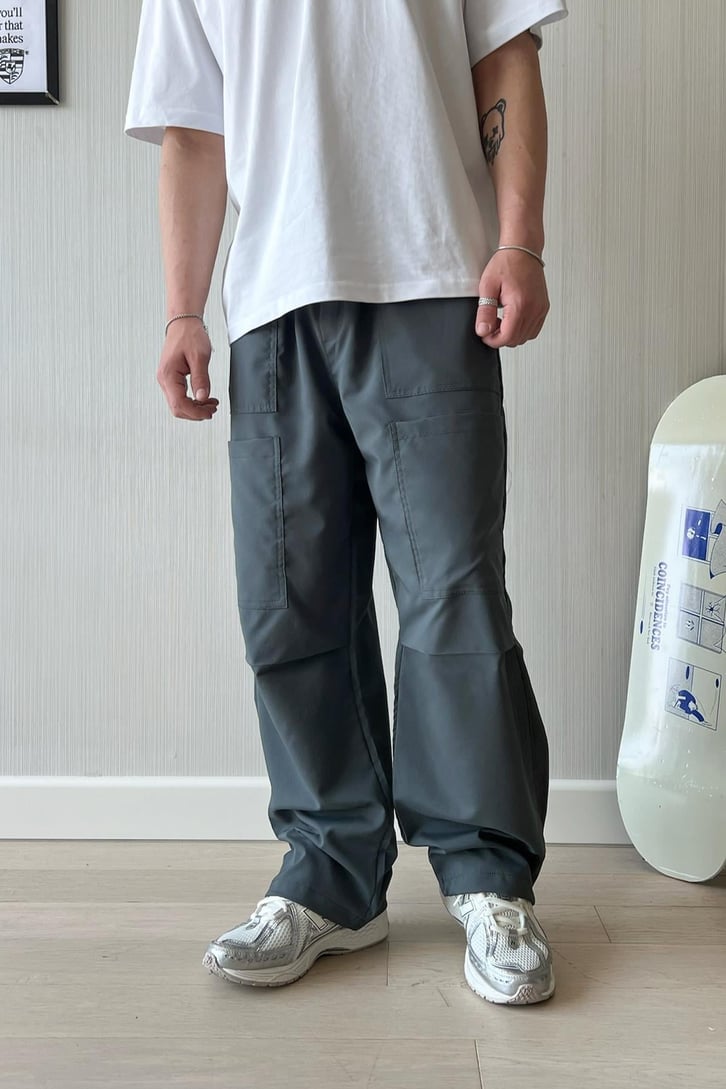 Cep Detaylı Bel-Paça Ayarlanabilir Paraşüt Pantolon