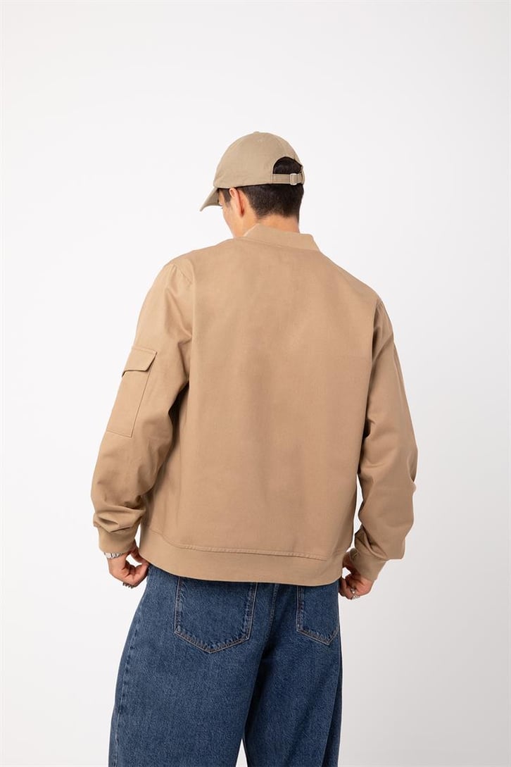 Cep Detaylı Camel Bomber Ceket