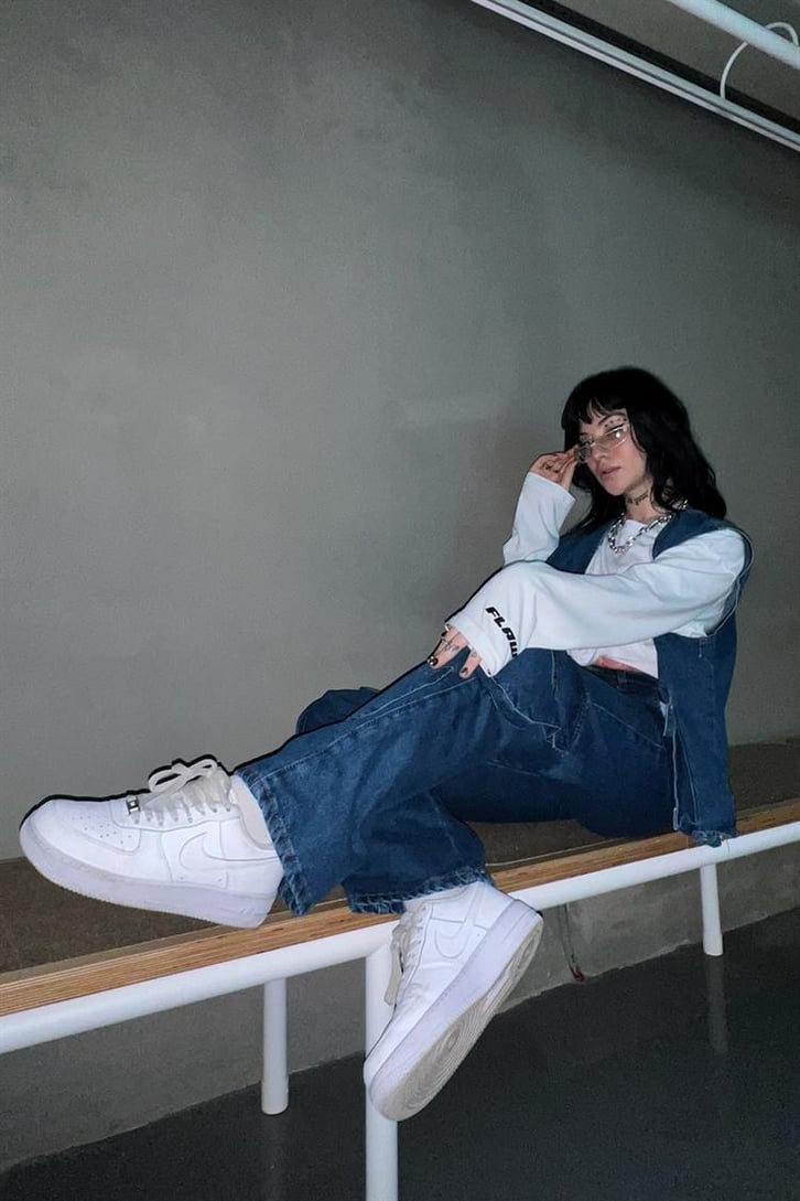 Cep Detaylı Mavi Baggy Jean