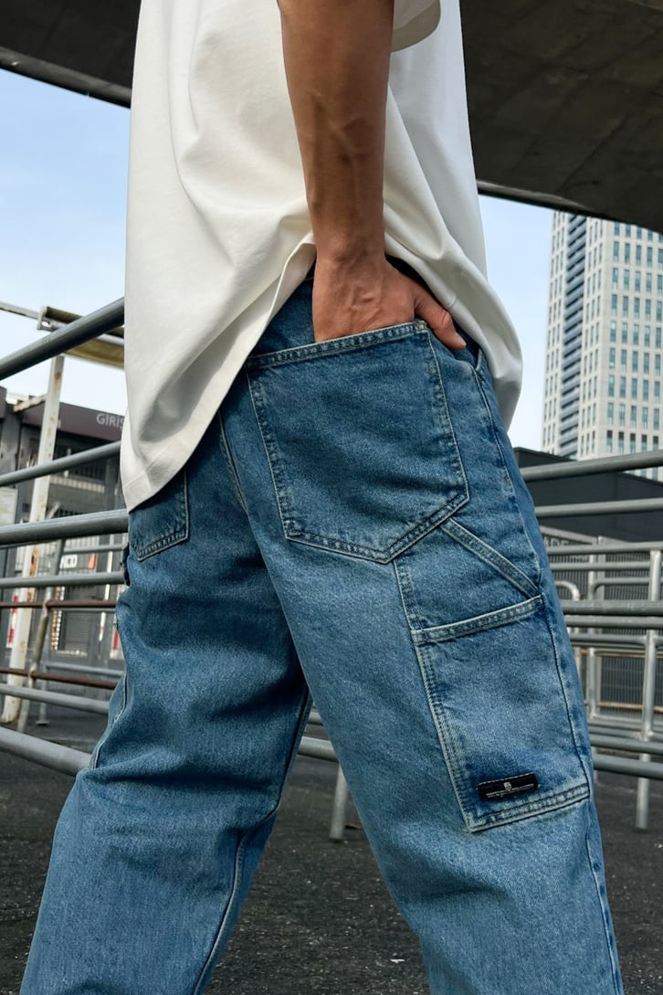 Cep Detaylı Mavi Regular Fit Jean